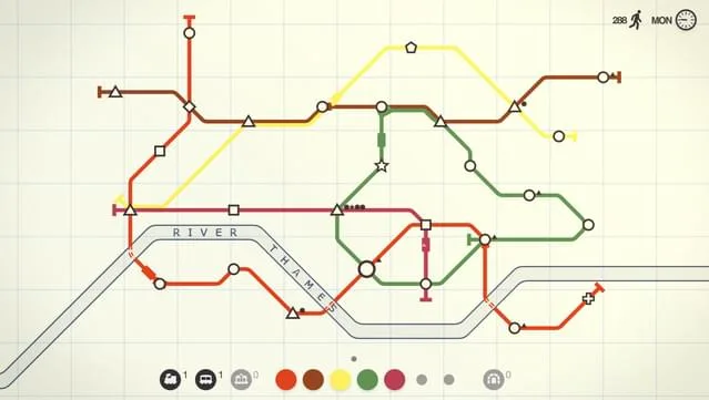 Mini Metro Gameplay Screenshot