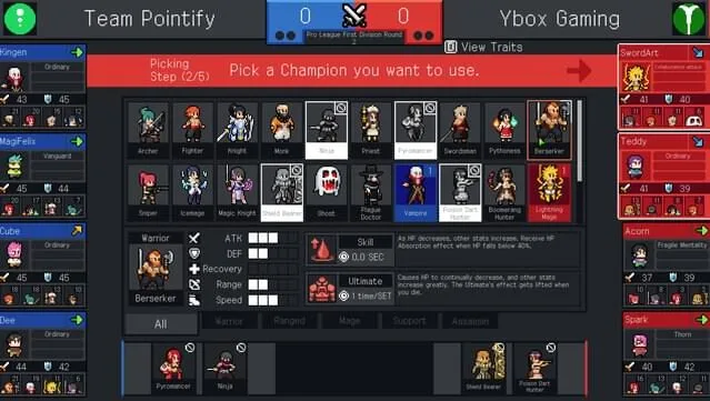 Teamfight Manager Gameplay Screenshot