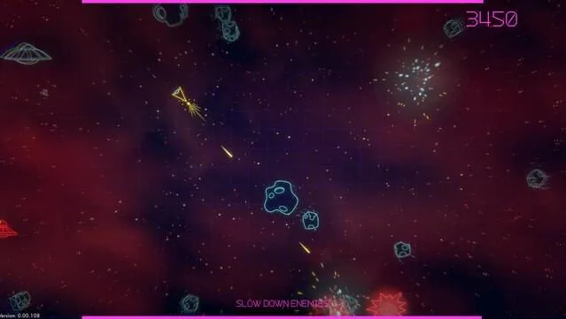 Asteroids Recharged Gameplay Screenshot