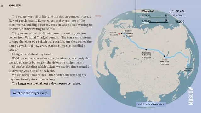 Wanderlust: Transsiberian Gameplay Screenshot