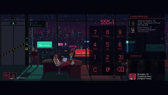 The Red Strings Club Gameplay Screenshot