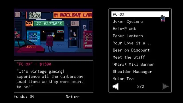 VA-11 Hall-A: Cyberpunk Bartender Action Gameplay Screenshot