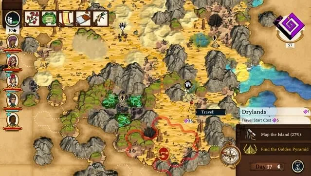 Curious Expedition Gameplay Screenshot