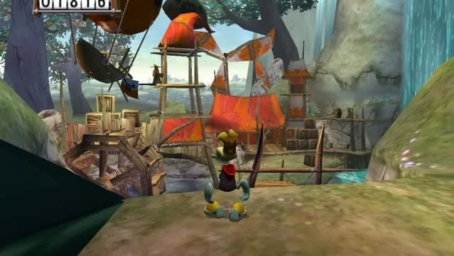 Rayman 3: Hoodlum Havoc combat screenshot